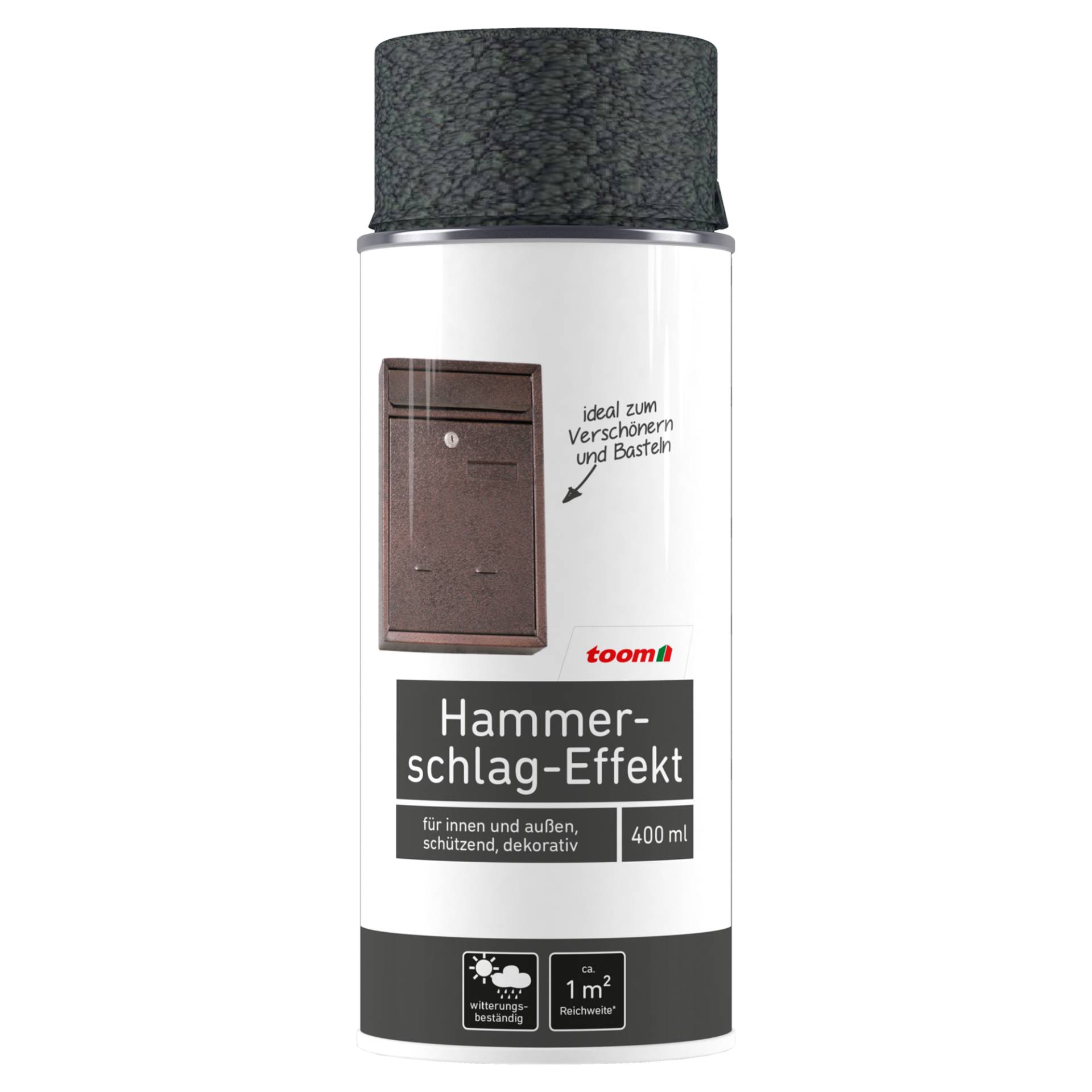 toom Hammerschlag-Sprühlack anthrazitfarben glänzend 400 ml toom Hammerschlag-Sprühlack anthrazitfarben glänzend 400 ml von toom