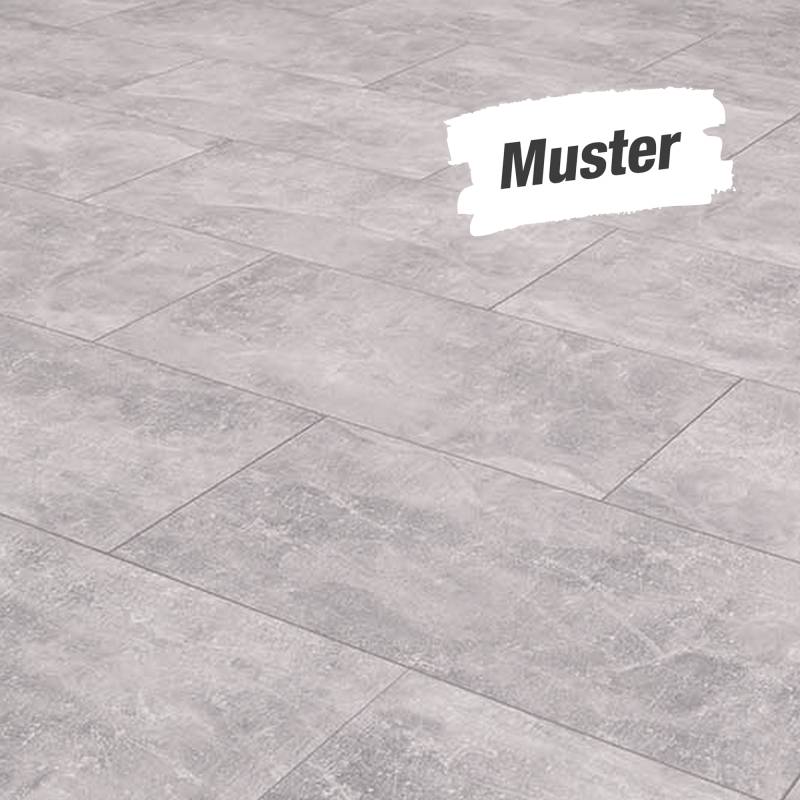 toom Handmuster zum Laminat 'Canyon' Estrich grau wasserresistent 8 mm von toom