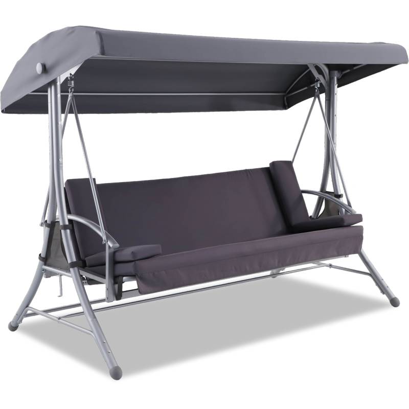toom Hollywoodschaukel 'Sophia' 3-Sitzer anthrazit 240 x 174 x 120 cm von toom