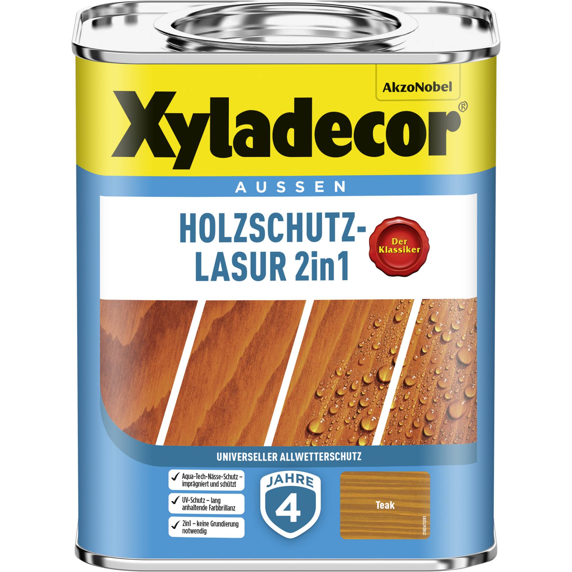 Xyladecor 2in1 Holzschutzlasur teakfarben 750 ml Xyladecor 2in1 Holzschutzlasur teakfarben 750 ml von Xyladecor