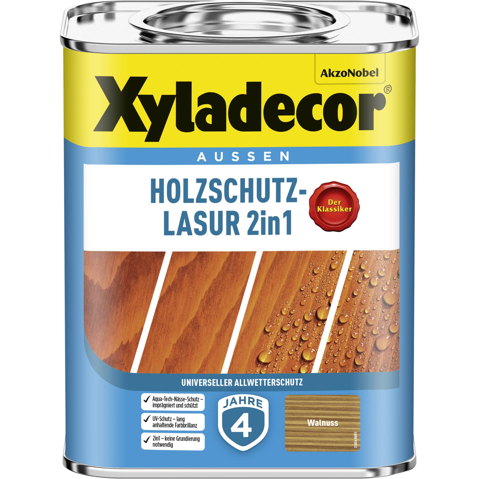 Xyladecor 2in1 Holzschutzlasur walnussfarben 750 ml Xyladecor 2in1 Holzschutzlasur walnussfarben 750 ml von Xyladecor