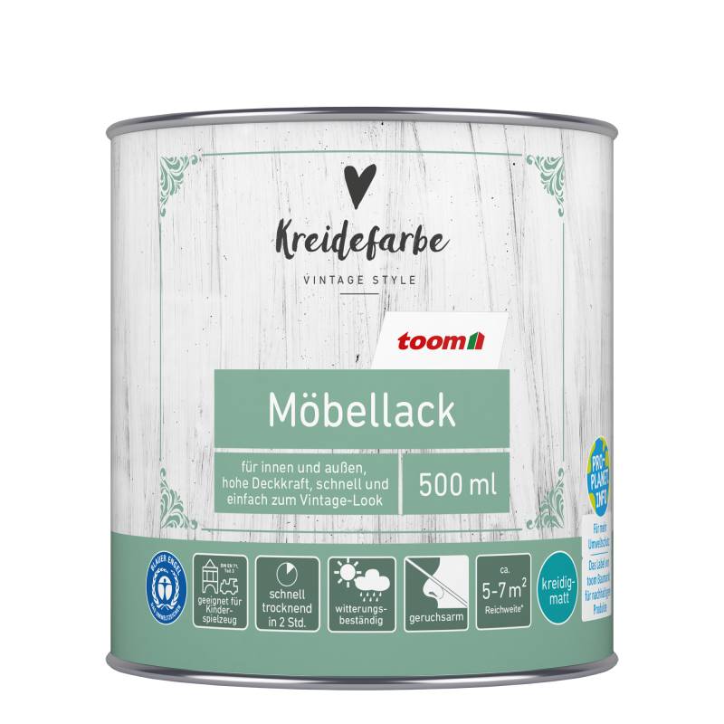 toom Kreidefarbe-Möbellack salbeigrün matt 500 ml von toom