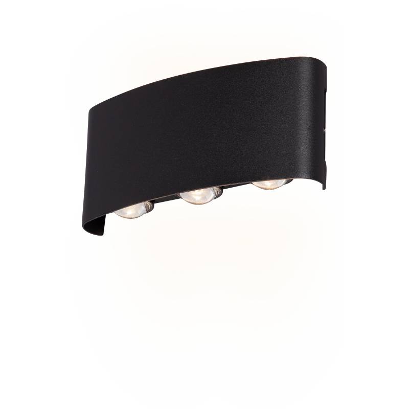toom LED-Außenwandleuchte 'Toronto' schwarz halbrund 4 x 17 x 8 cm von toom