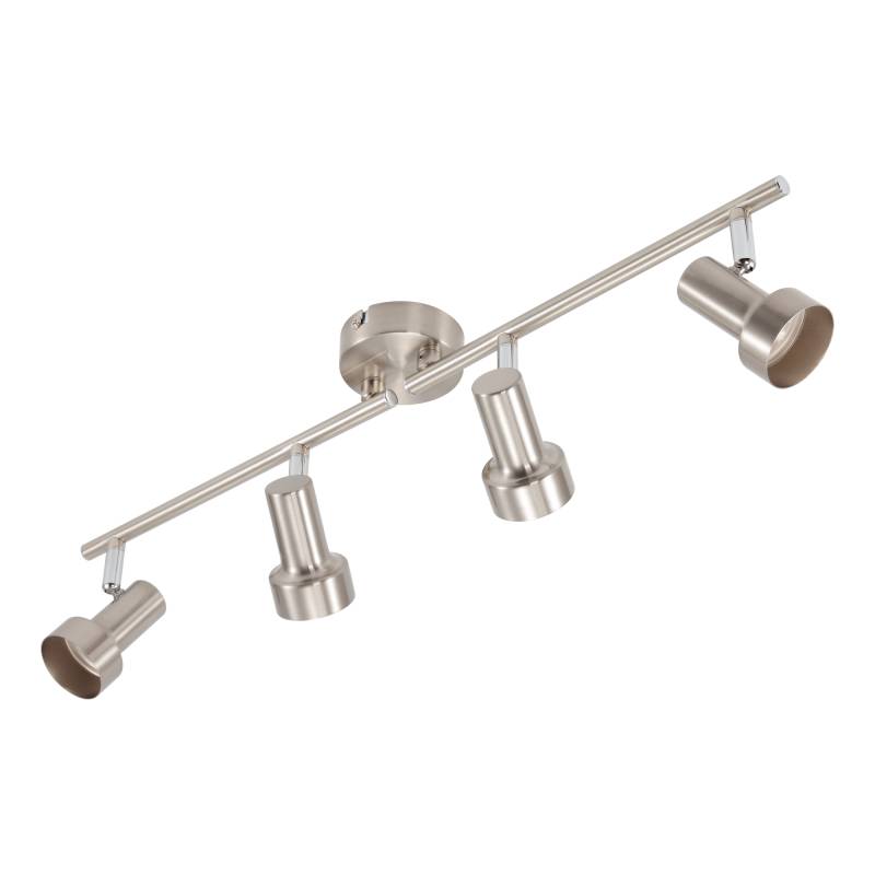 toom LED-Deckenleuchte 'Klara' silbern 4-flammig 60,5 x 13,5 x 8 cm von toom