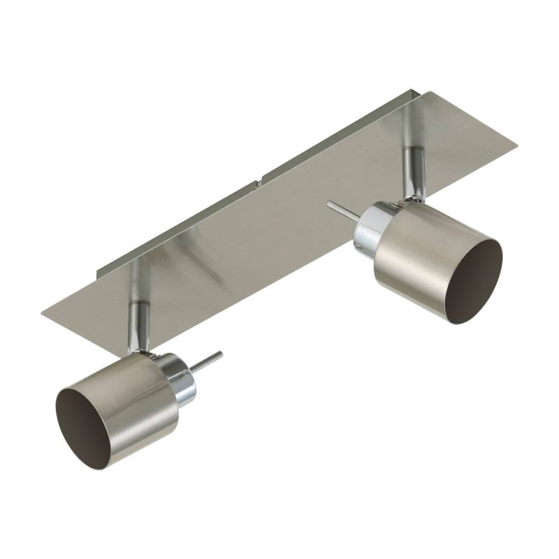 toom LED-Deckenleuchte 'Paula' silbern 2-flammig 32 x 11 cm von toom
