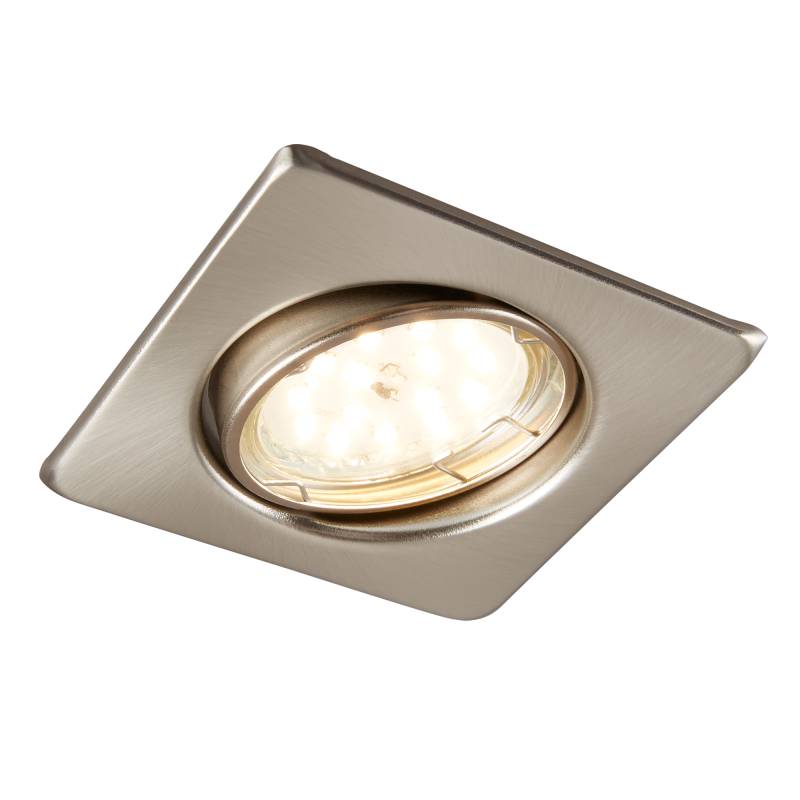 toom LED-Einbauleuchten-Set nickelfarben 8,3 x 8,3 cm 3 Stück von toom