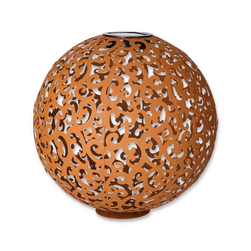 toom LED-Solarkugel 'Antik' Ø 30 cm rostfarben von toom