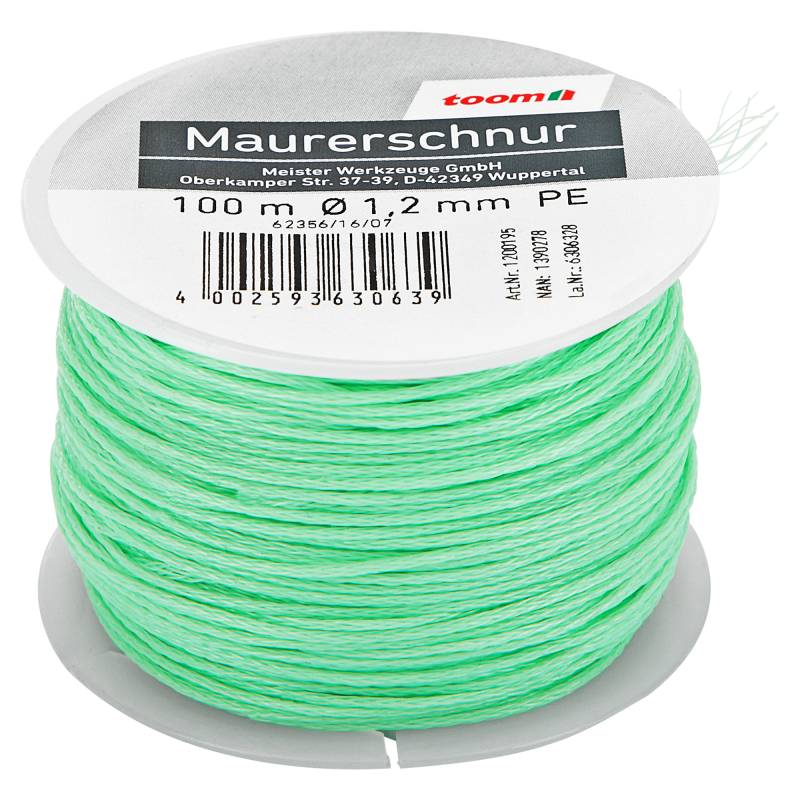 toom Maurerschnur grün Ø 1,2 mm x 100 m toom Maurerschnur grün Ø 1,2 mm x 100 m von toom