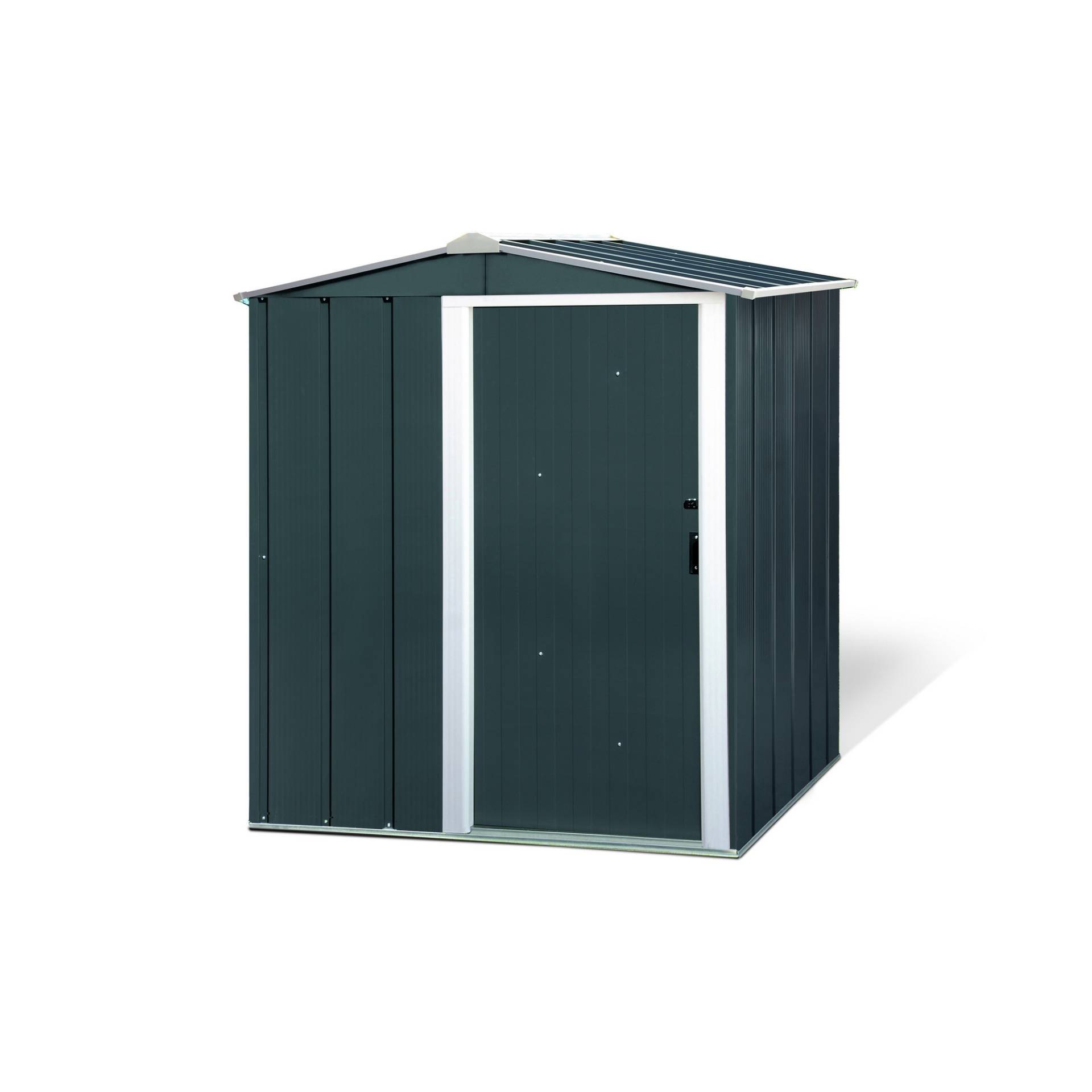 toom Metallgerätehaus 'Eco 5x4' anthrazit/weiß 162 x 122 x 182 cm von toom