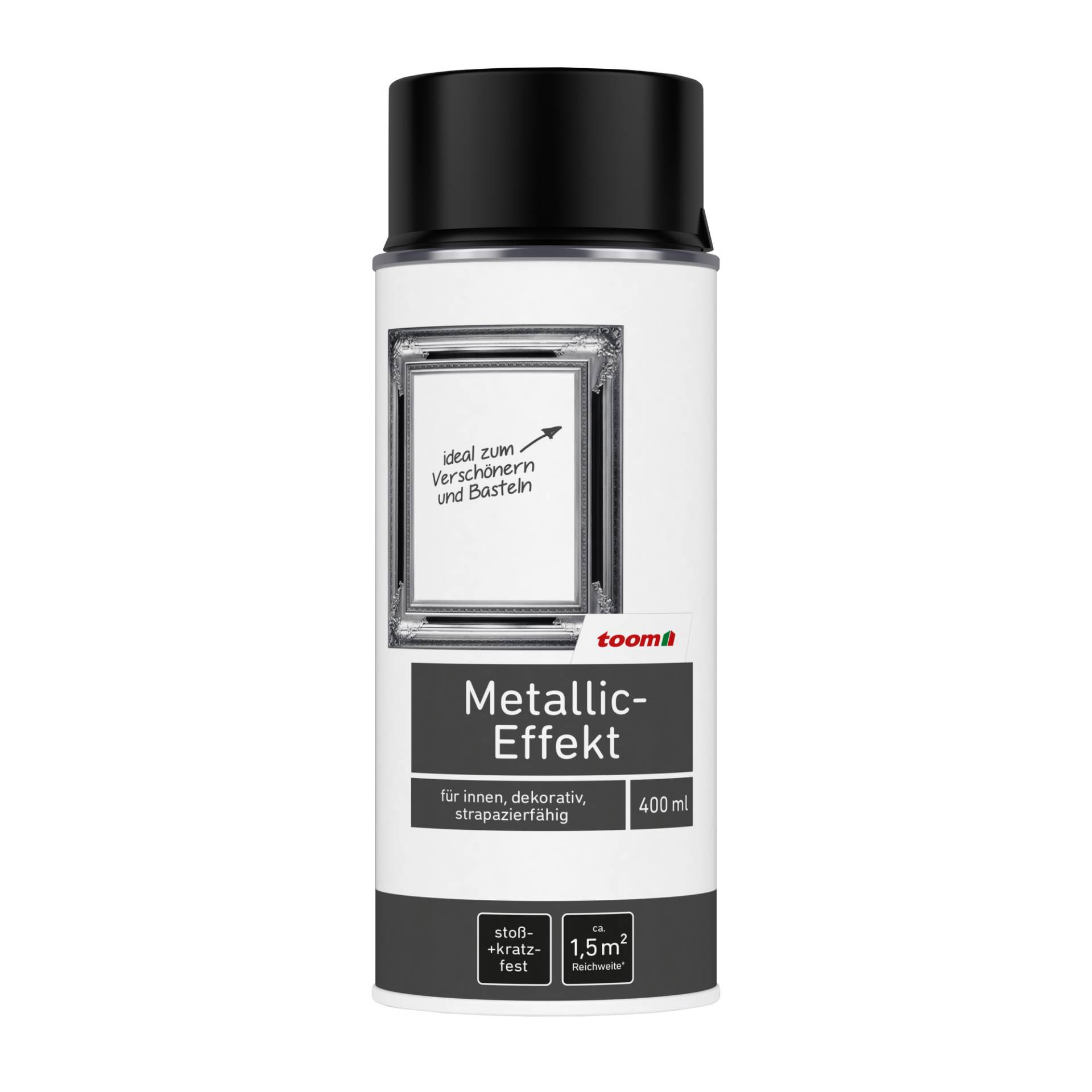 toom Metallic-Effekt-Sprühlack schwarz 400 ml von toom