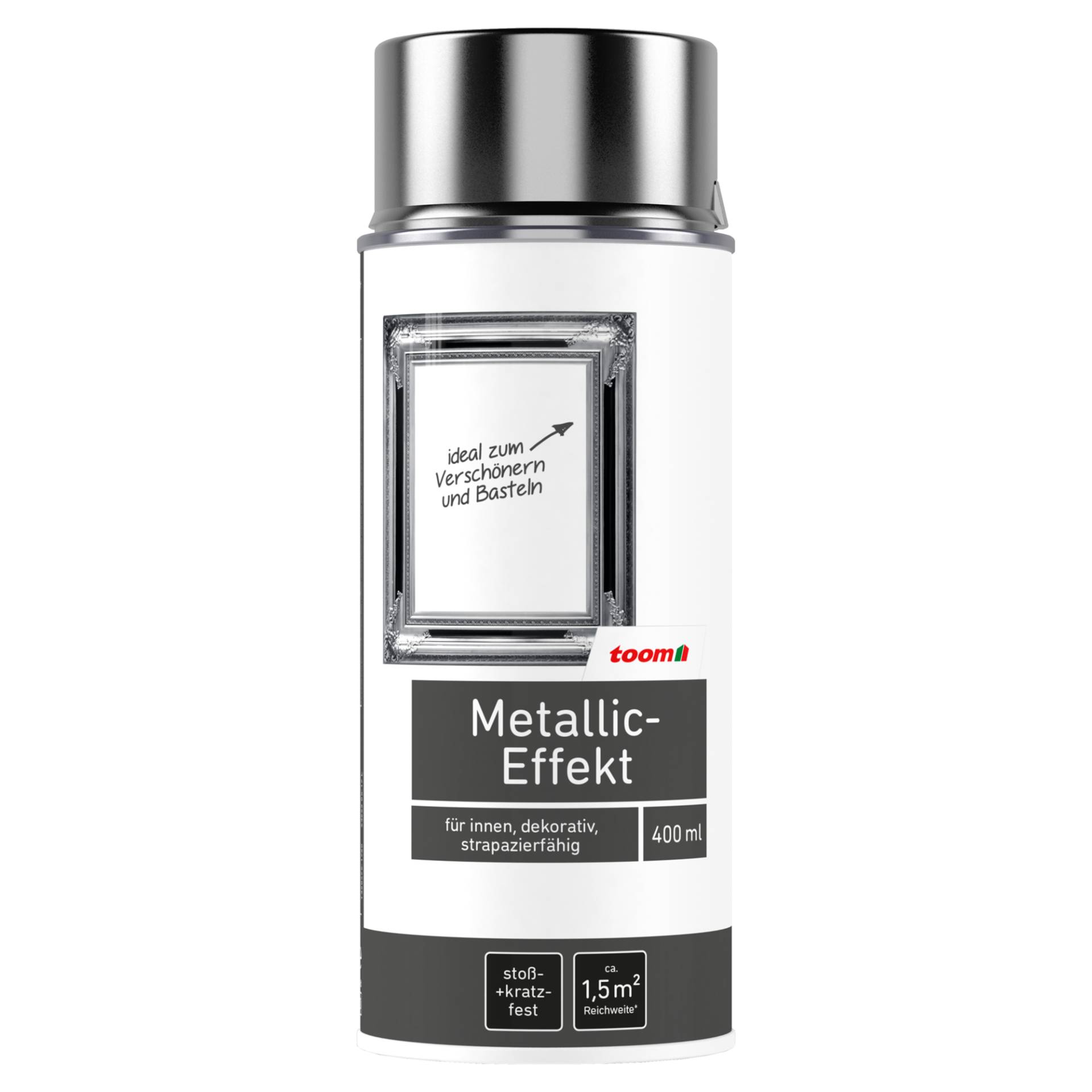 toom Metallic-Effekt-Sprühlack silberfarben glänzend 400 ml toom Metallic-Effekt-Sprühlack silberfarben glänzend 400 ml von toom