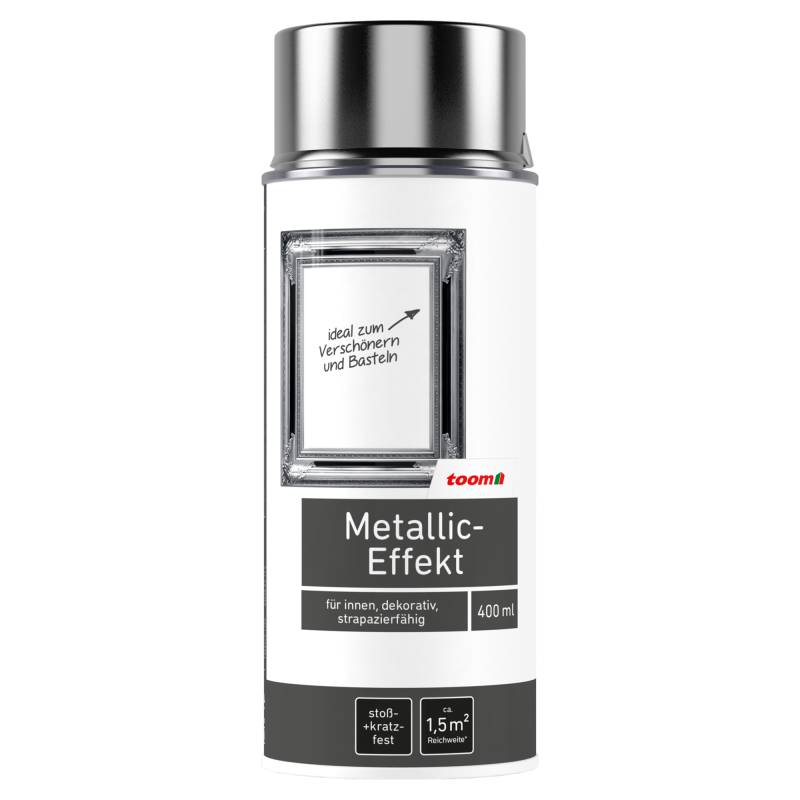 toom Metallic-Effekt-Sprühlack silberfarben glänzend 400 ml toom Metallic-Effekt-Sprühlack silberfarben glänzend 400 ml von toom