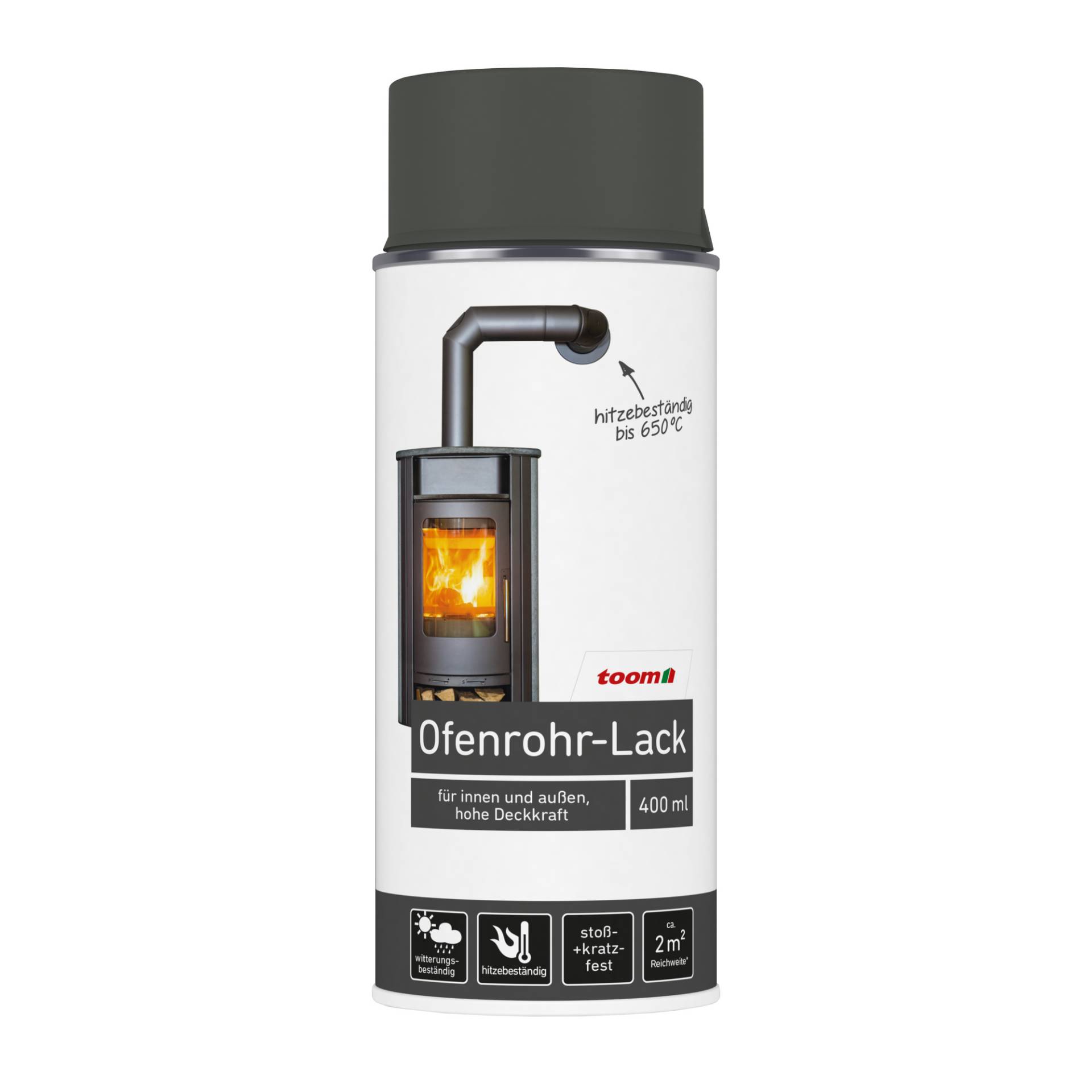 toom Ofenrohr-Lack anthrazitfarben 400 ml von toom