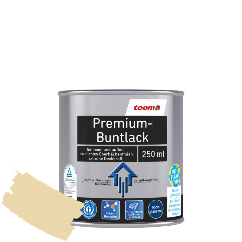 toom Premium-Buntlack elfenbeinfarben glänzend 250 ml toom Premium-Buntlack elfenbeinfarben glänzend 250 ml von toom