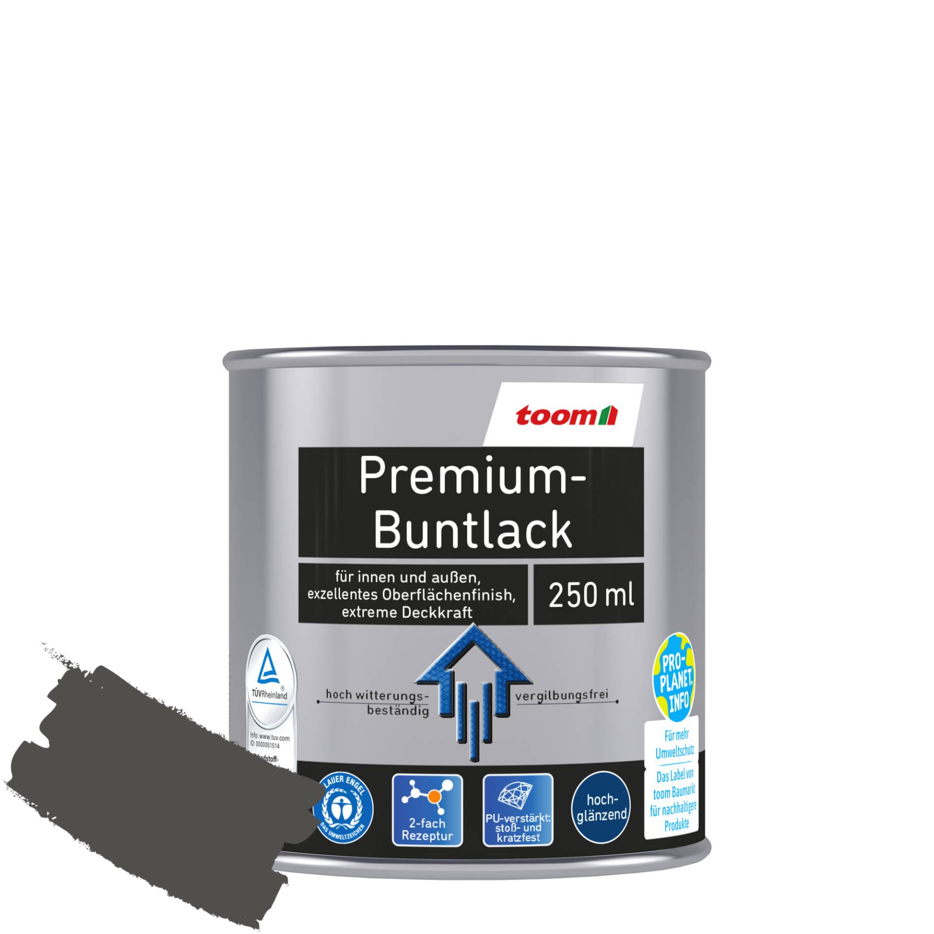 toom Premium-Buntlack silberfarben glänzend 250 ml toom Premium-Buntlack silberfarben glänzend 250 ml von toom