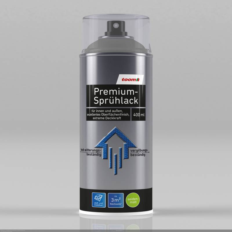 toom Premium-Sprühlack aluminiumfarben seidenmatt 400 ml toom Premium-Sprühlack aluminiumfarben seidenmatt 400 ml von toom
