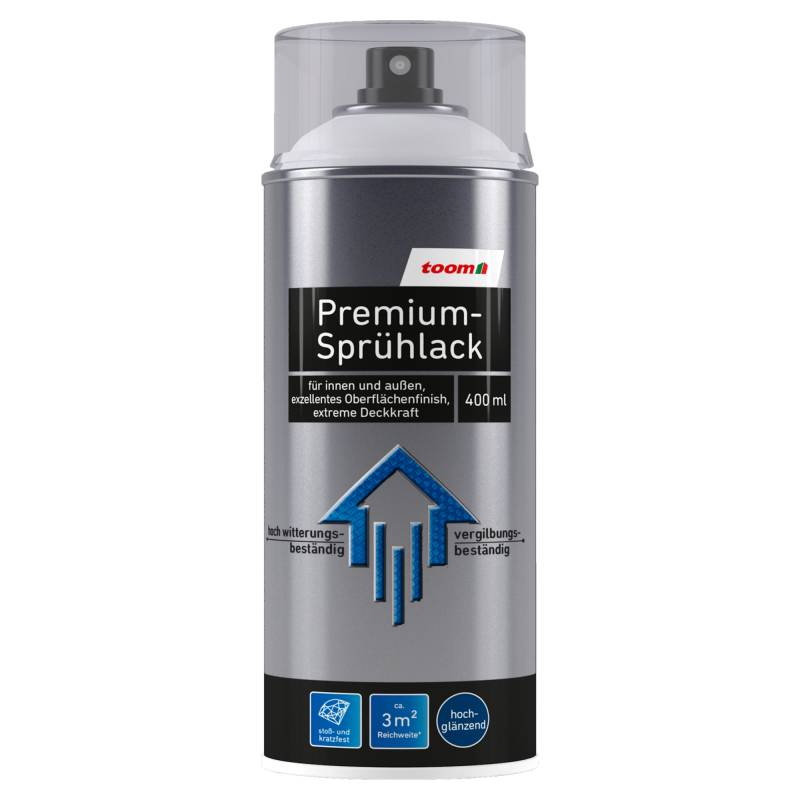 toom Premium-Sprühlack reinweiß glänzend 400 ml von toom