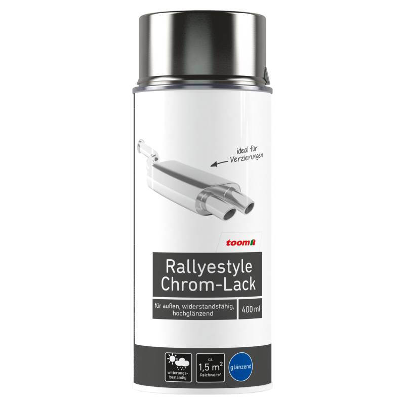 toom Rallyestyle-Sprühlack silberfarben seidenmatt 400 ml toom Rallyestyle-Sprühlack silberfarben seidenmatt 400 ml von toom