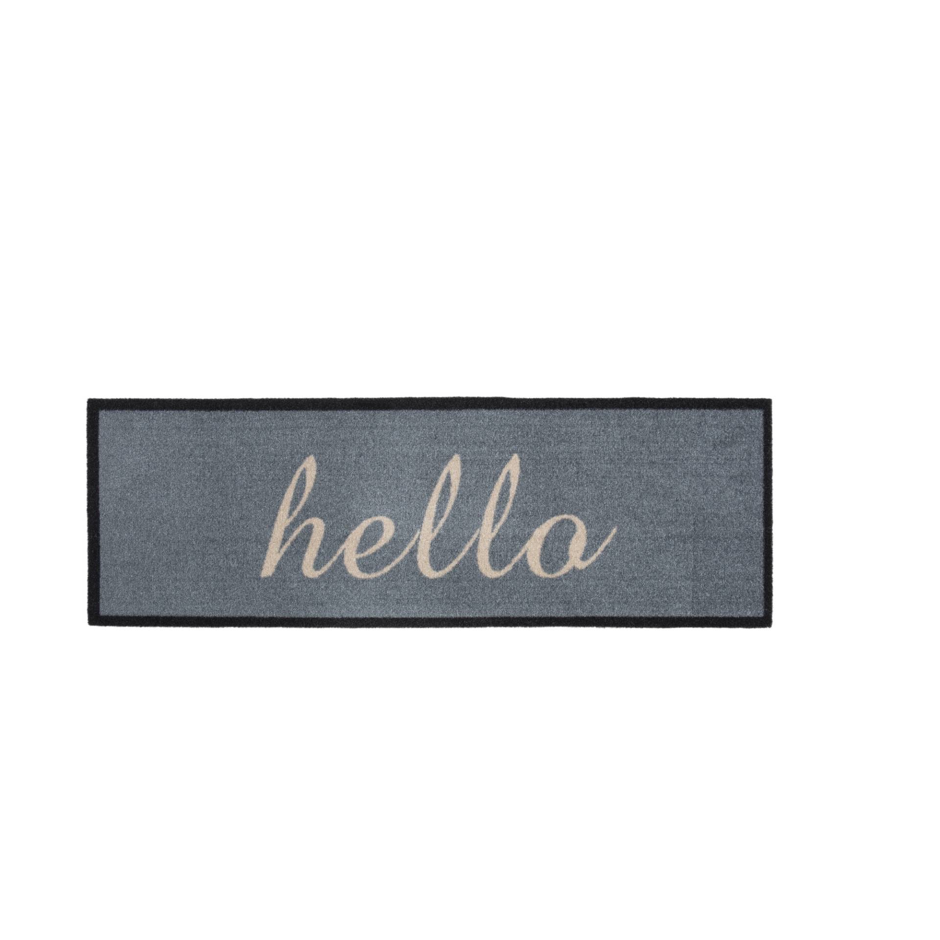 toom Schmutzfangmatte 'Hello' grau 25 x 75 cm von toom