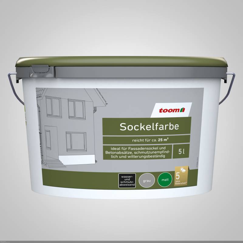 toom Sockelfarbe grau matt 5 l von toom