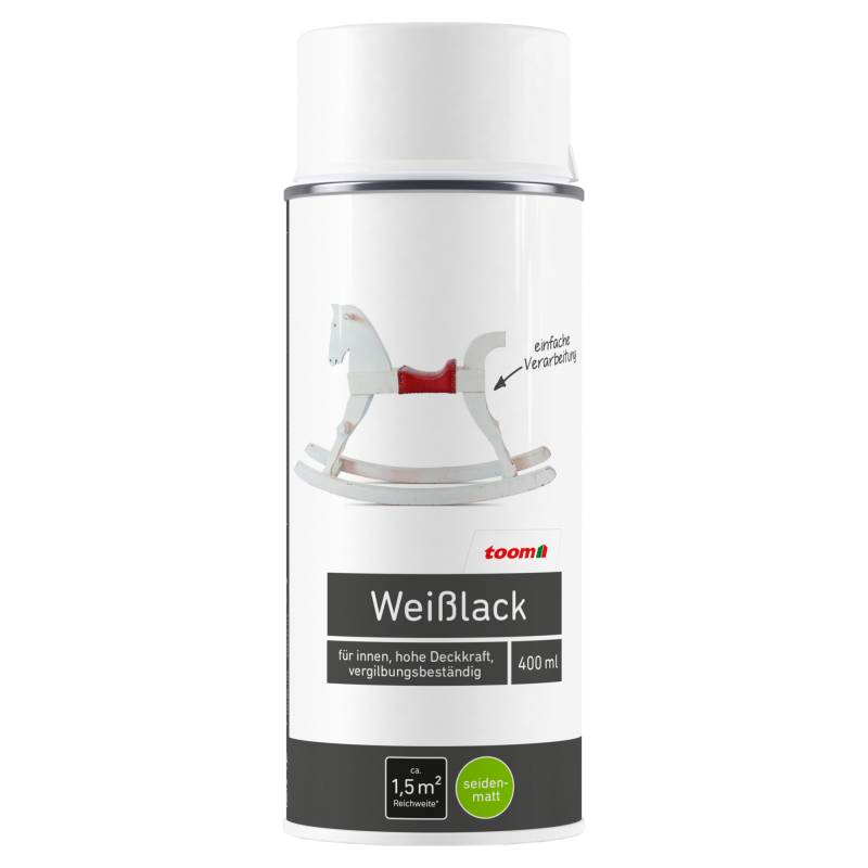 toom Sprühlack weiß seidenmatt 400 ml von toom