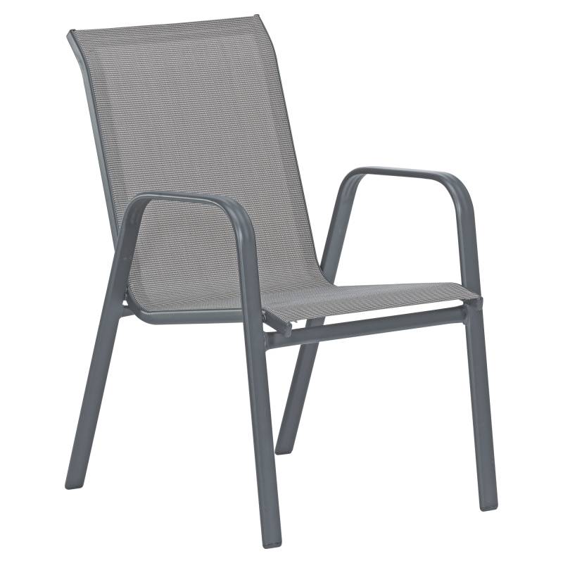 toom Stapelstuhl 'Annette' grau 56 x 89 x 74 cm von toom