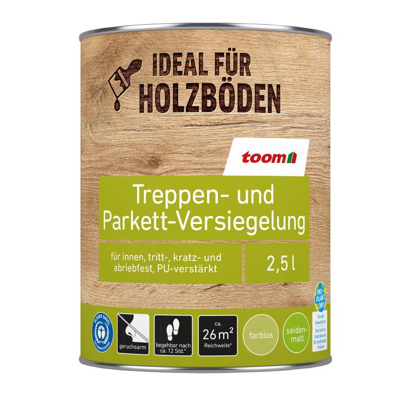 toom Treppen- und Parkett-Versiegelung transparent 2,5 l von toom