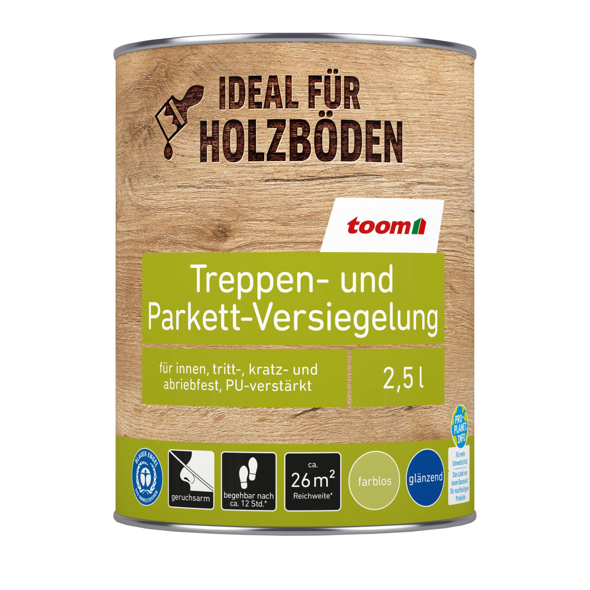toom Treppen- und Parkett-Versiegelung transparent 2,5 l toom Treppen- und Parkett-Versiegelung transparent 2,5 l von toom