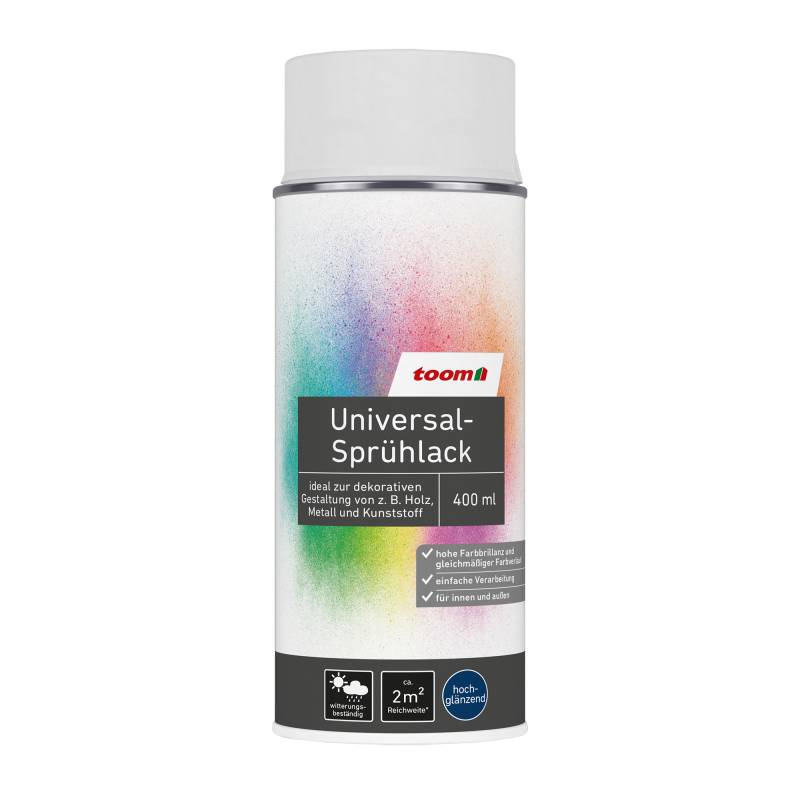 toom Universal-Sprühlack 'Eisblume' weiß glänzend 400 ml von toom