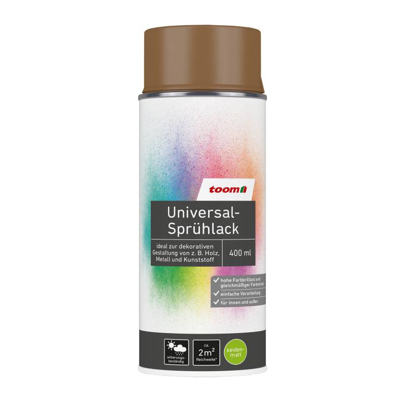 toom Universal-Sprühlack 'Sandwüste' braun seidenmatt 400 ml von toom