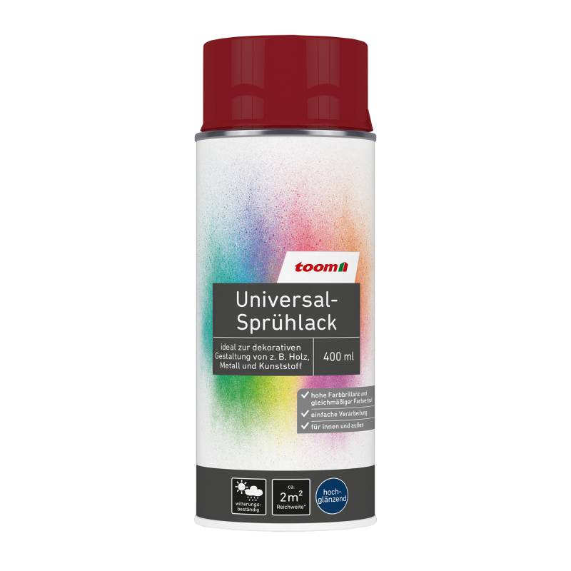 toom Universal-Sprühlack rubinrot glänzend 400 ml von toom