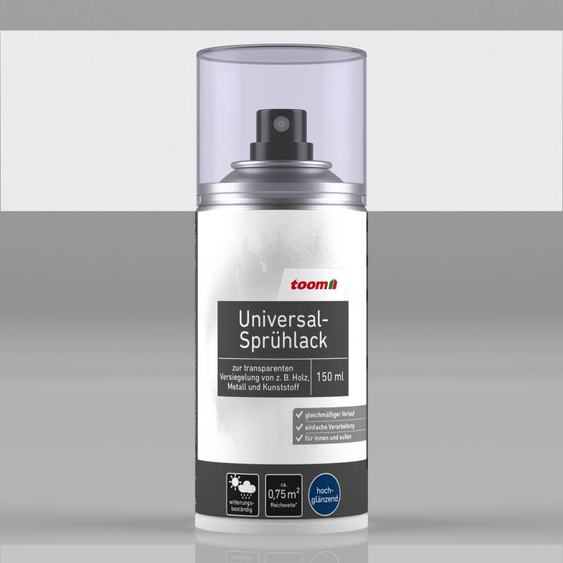 toom Universal-Sprühlack transparent glänzend 150 ml von toom