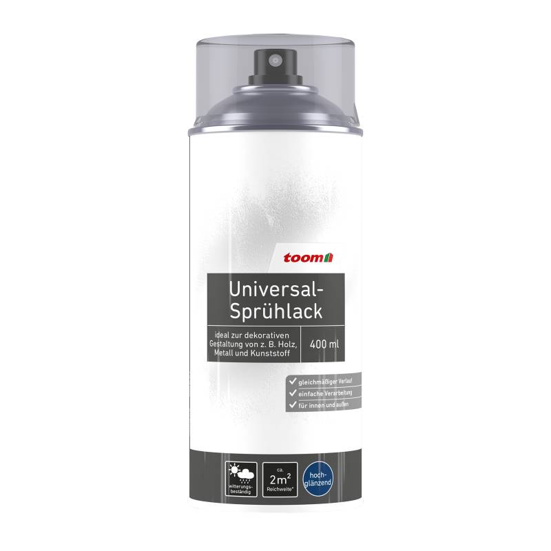 toom Universal-Sprühlack transparent glänzend 400 ml von toom