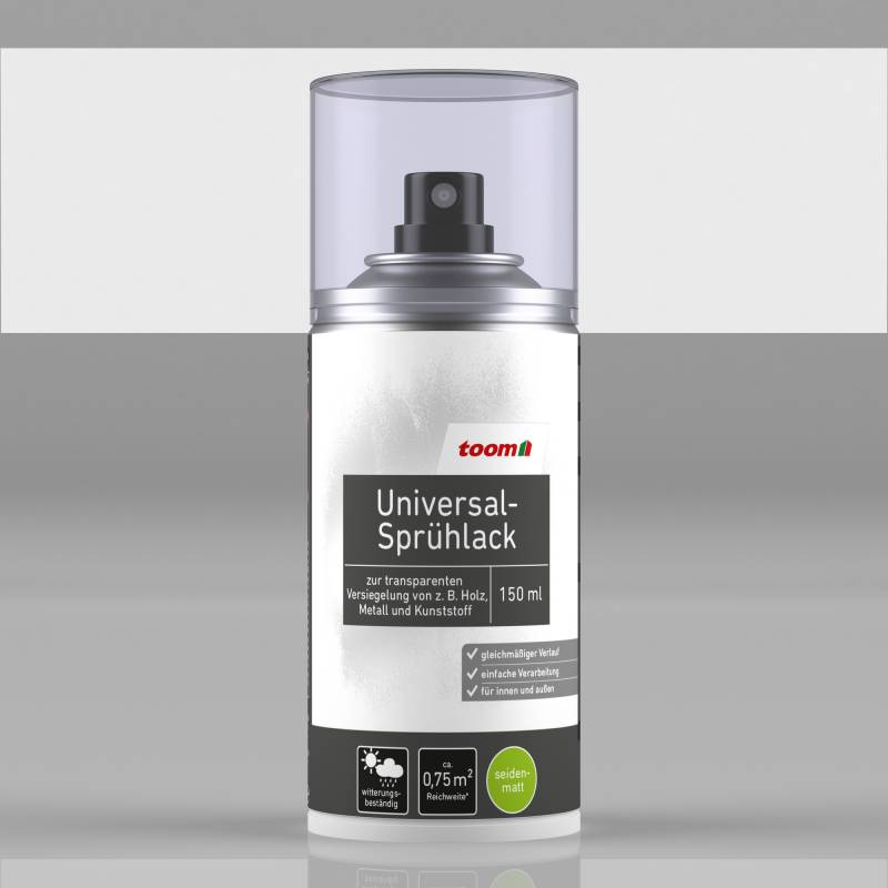 toom Universal-Sprühlack transparent seidenmatt 150 ml von toom