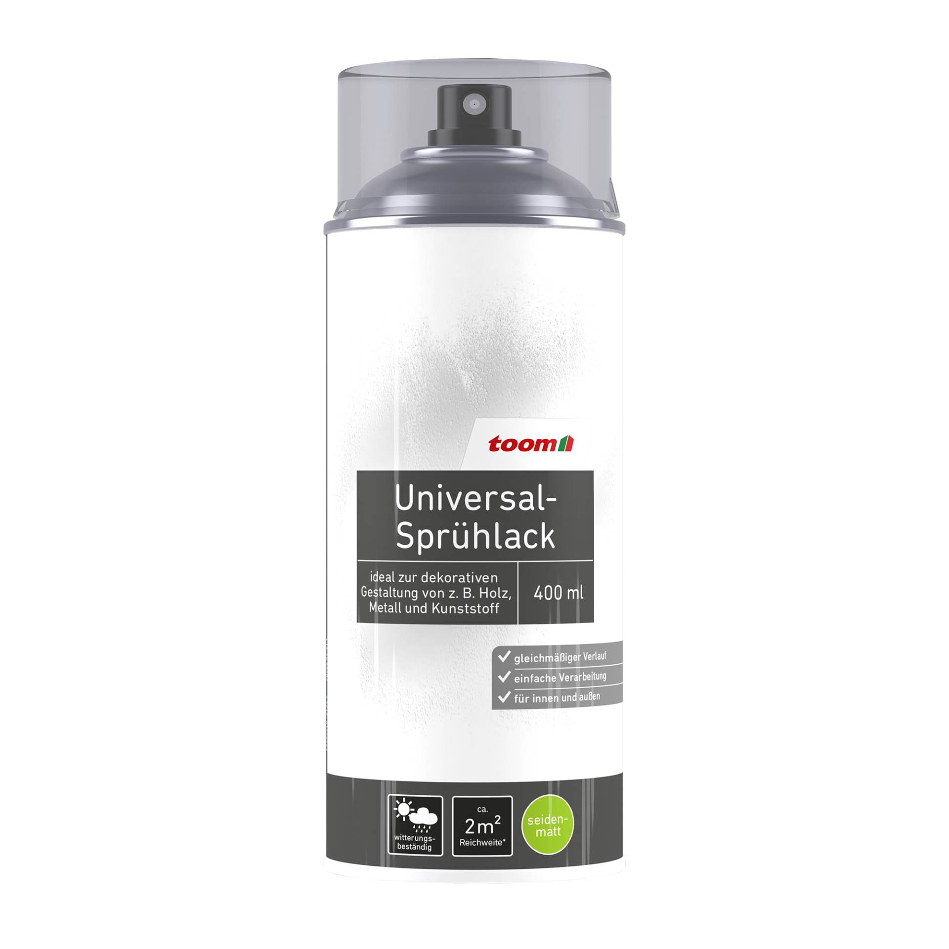 toom Universal-Sprühlack transparent seidenmatt 400 ml toom Universal-Sprühlack transparent seidenmatt 400 ml von toom