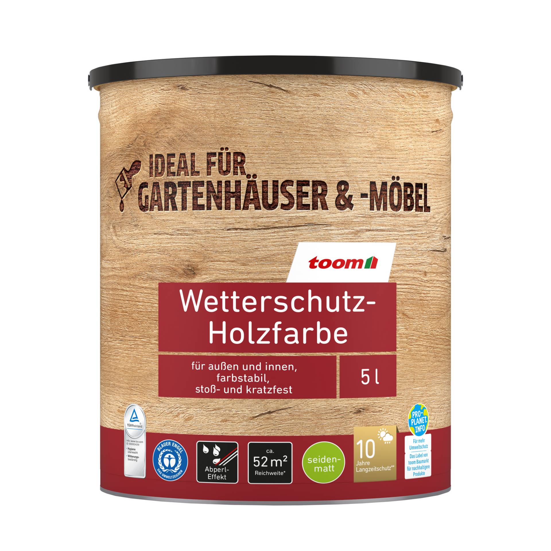 toom Wetterschutz-Holzfarbe 'Schwedenrot' rot 5 l toom Wetterschutz-Holzfarbe 'Schwedenrot' rot 5 l von toom