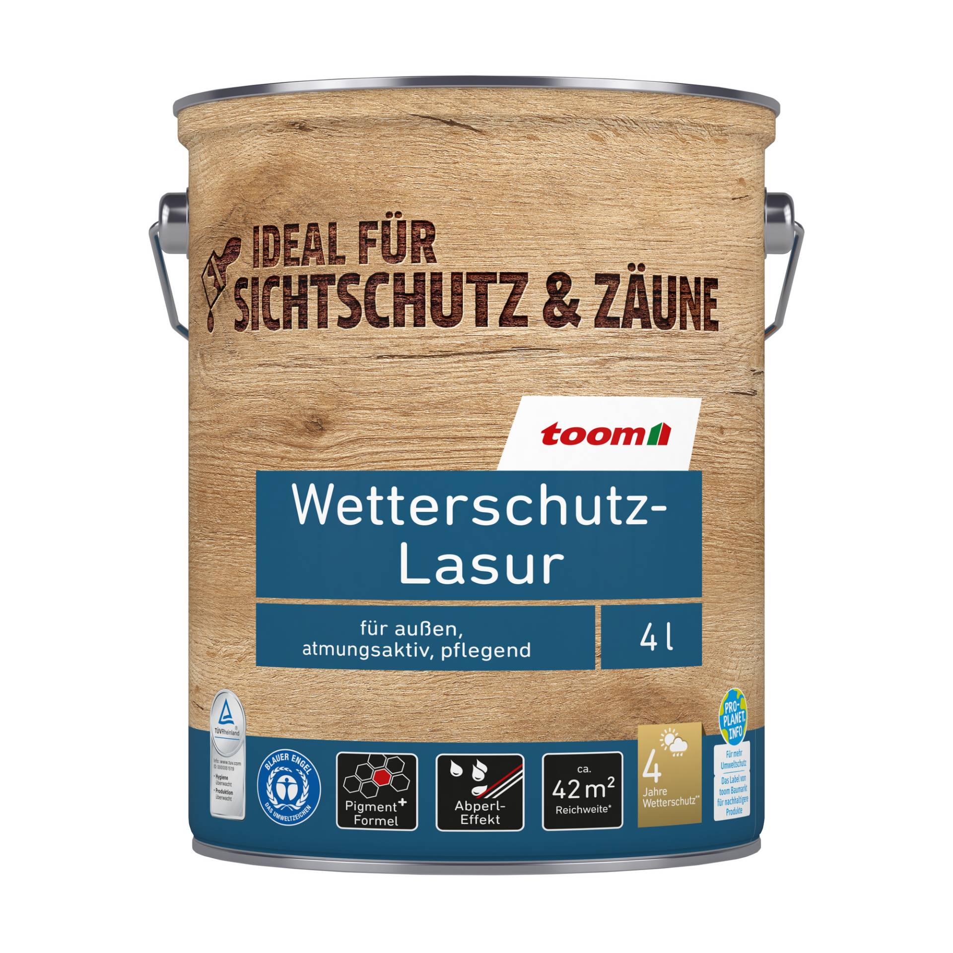 toom Wetterschutz-Lasur ebenholzfarben 4 l von toom