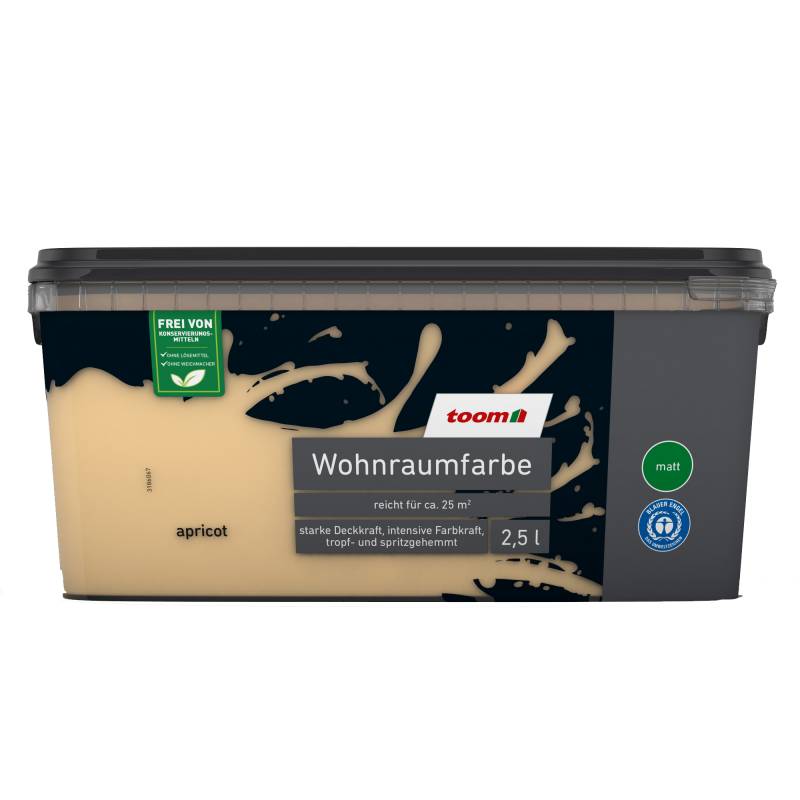 toom Wohnraumfarbe apricotfarben matt 2,5 l von toom
