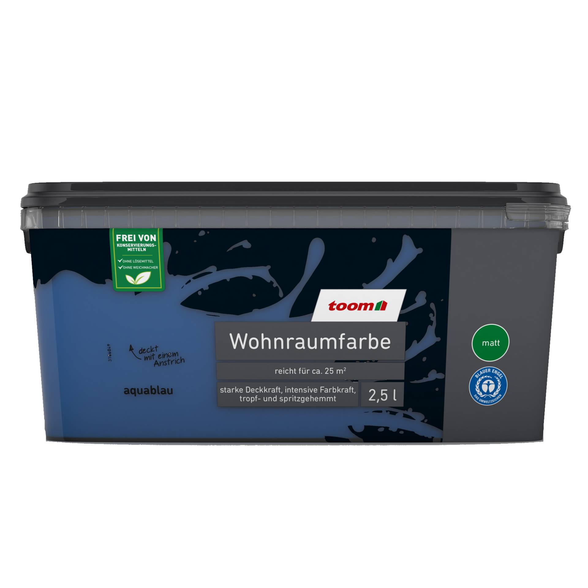 toom Wohnraumfarbe aquablau matt 2,5 l von toom