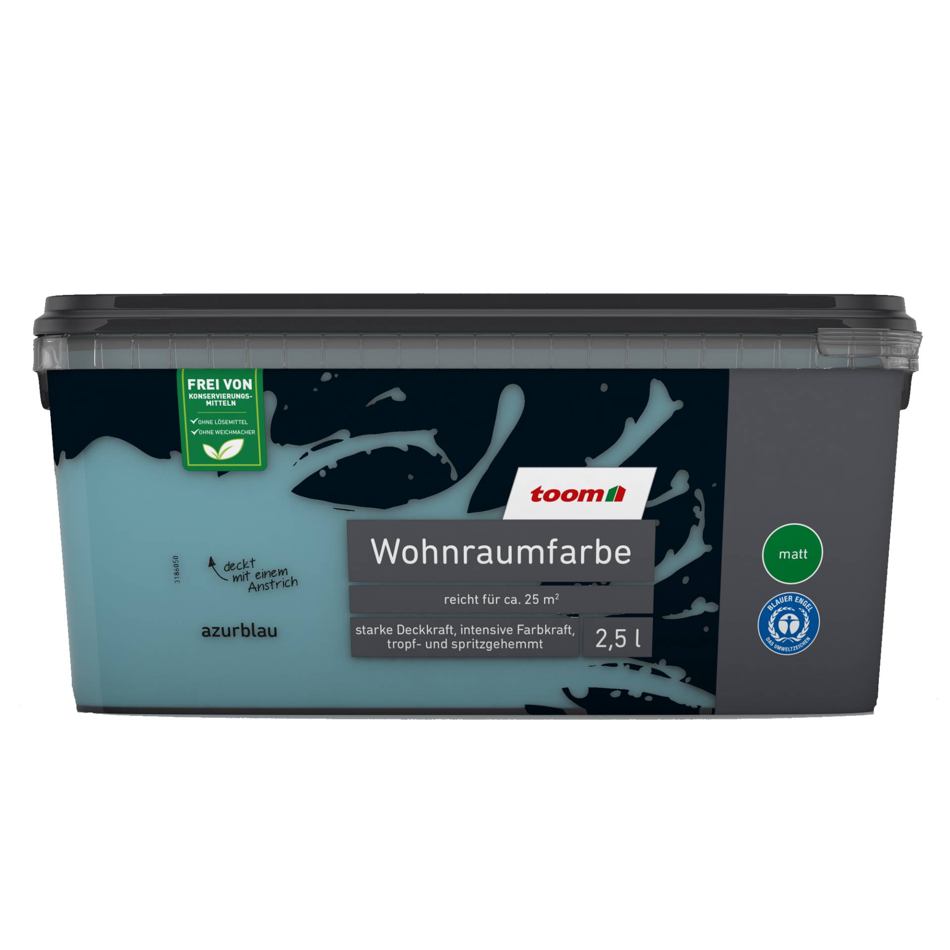 toom Wohnraumfarbe azurblau matt 2,5 l von toom