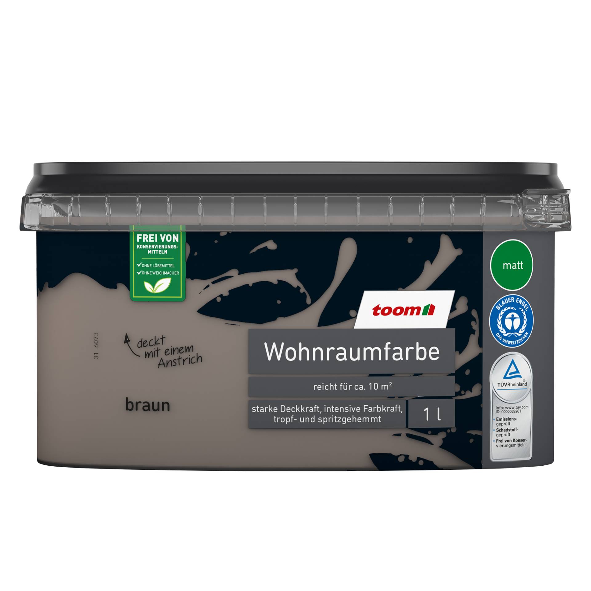 toom Wohnraumfarbe braun matt 1 l von toom