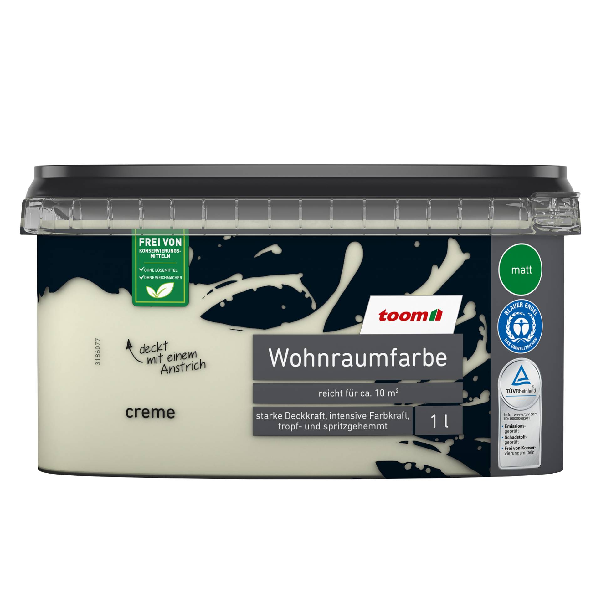 toom Wohnraumfarbe cremeweiß matt 1 l von toom