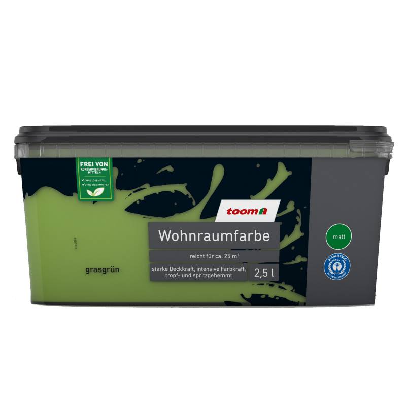 toom Wohnraumfarbe grasgrün matt 2,5 l von toom