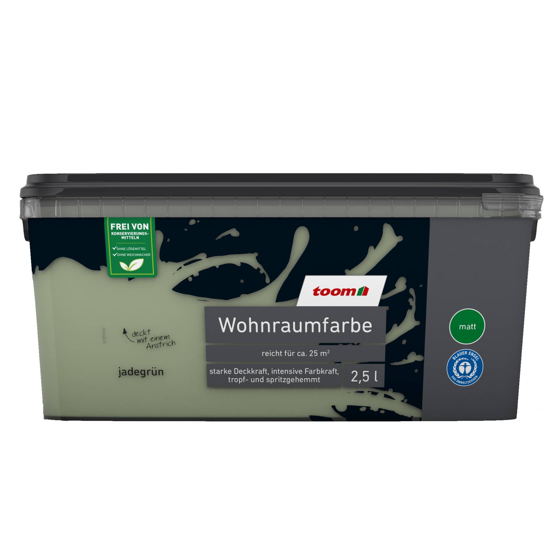 toom Wohnraumfarbe jadegrün matt 2,5 l von toom