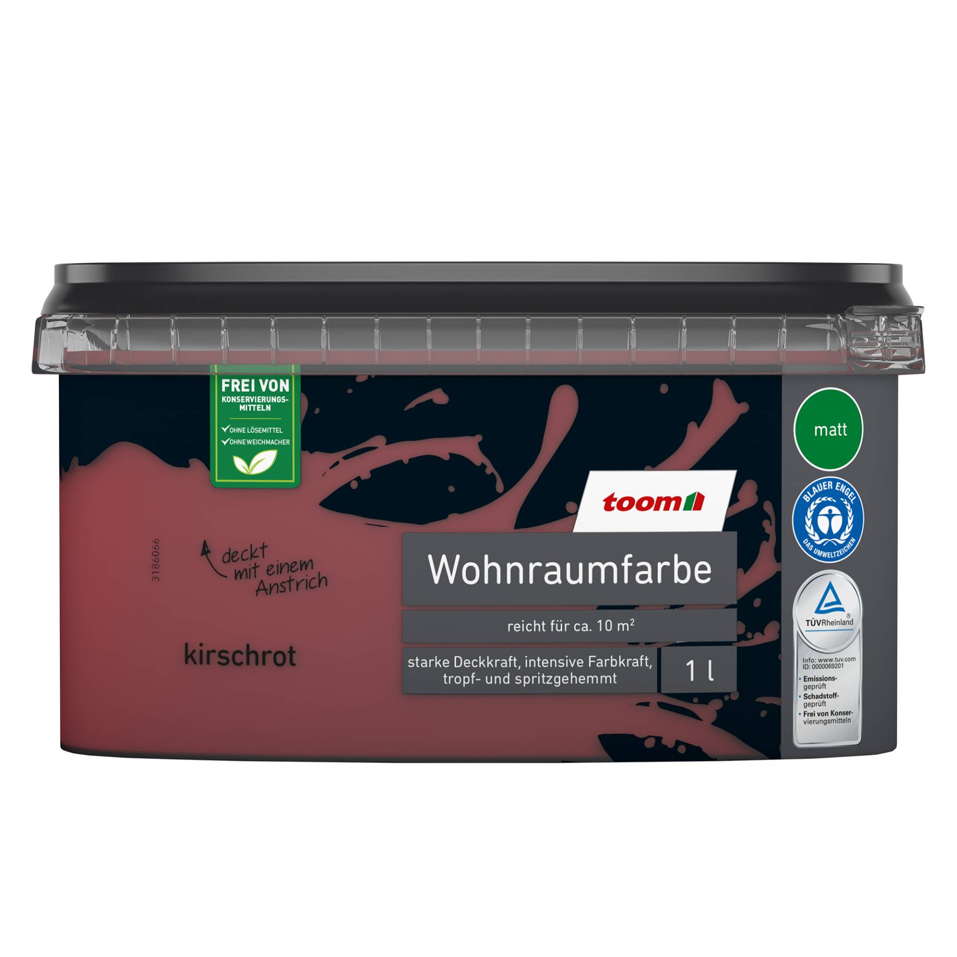 toom Wohnraumfarbe kirschrot matt 1 l von toom