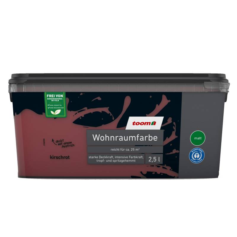 toom Wohnraumfarbe kirschrot matt 2,5 l von toom