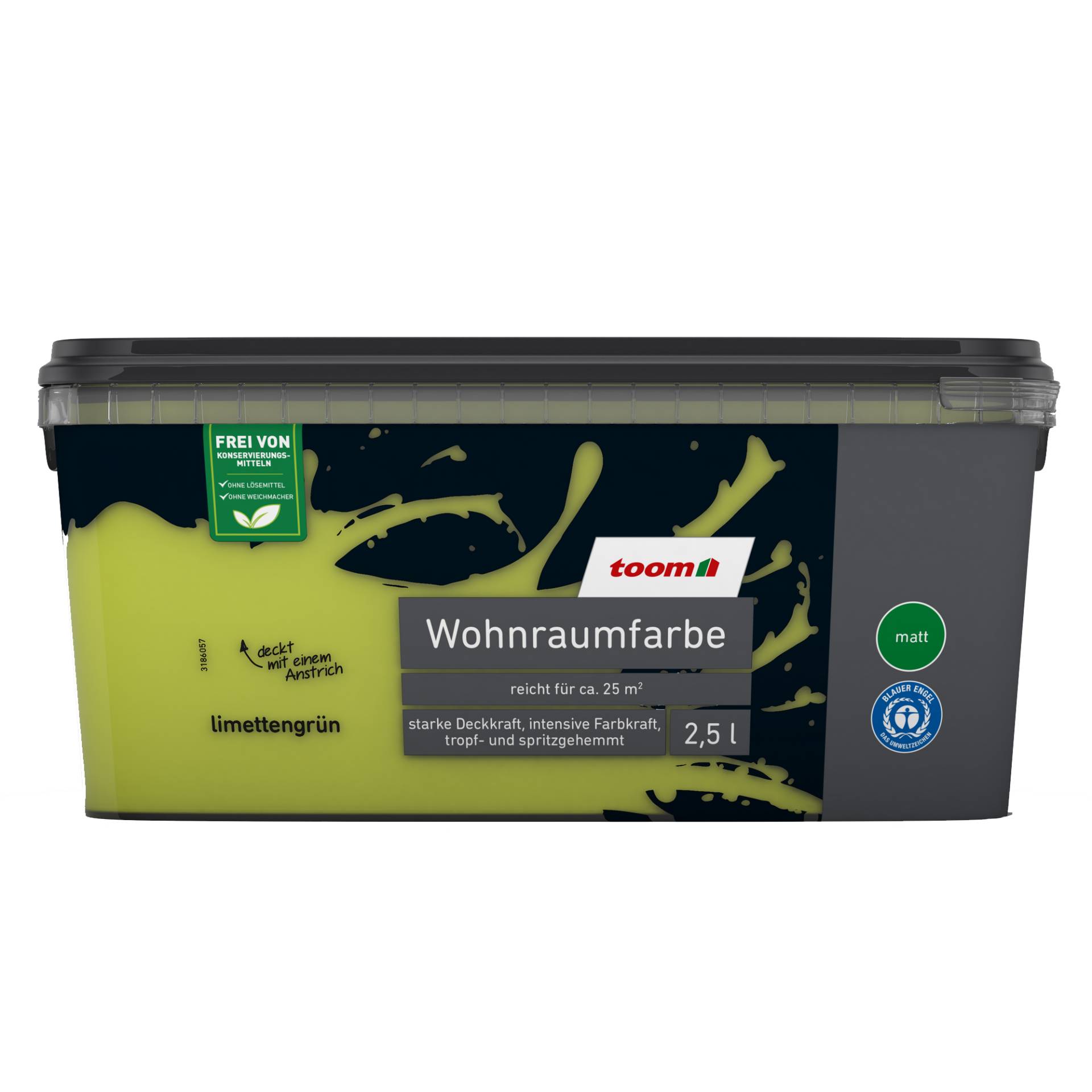 toom Wohnraumfarbe limettengrün matt 2,5 l von toom