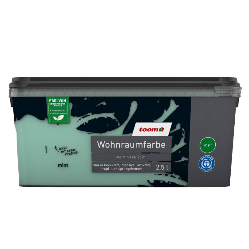 toom Wohnraumfarbe minzgrün matt 2,5 l toom Wohnraumfarbe minzgrün matt 2,5 l von toom