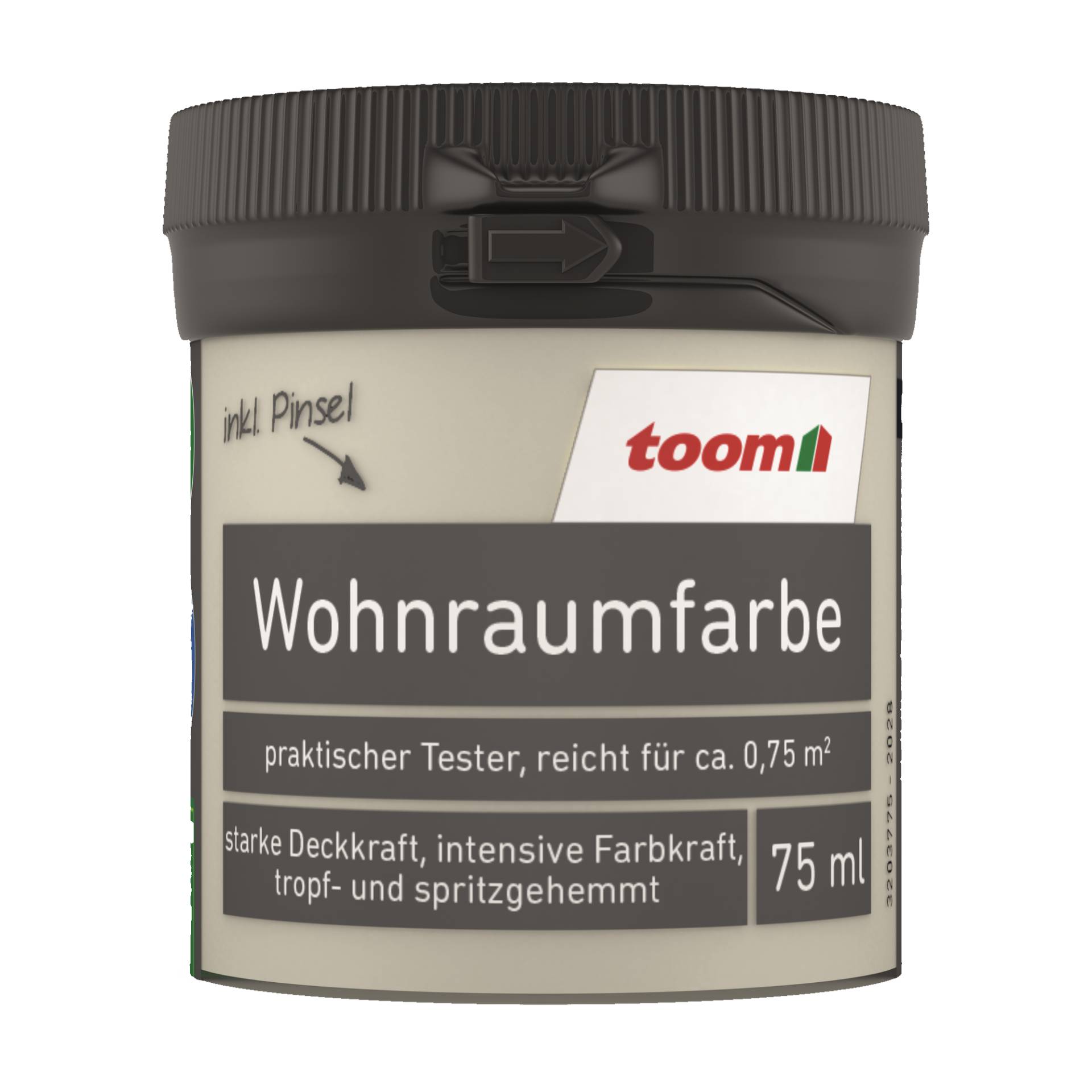 toom Wohnraumfarbe 'Muschel' hellbeige matt 75 ml von toom