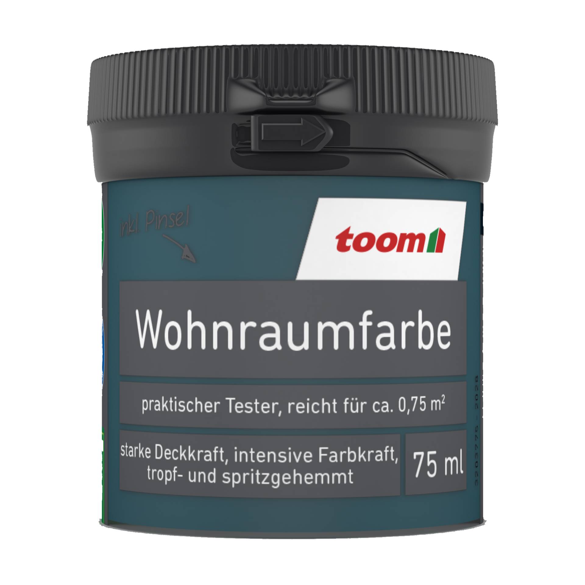 toom Wohnraumfarbe petrolfarben matt 75 ml von toom